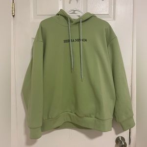 Green fleece lined sweat set